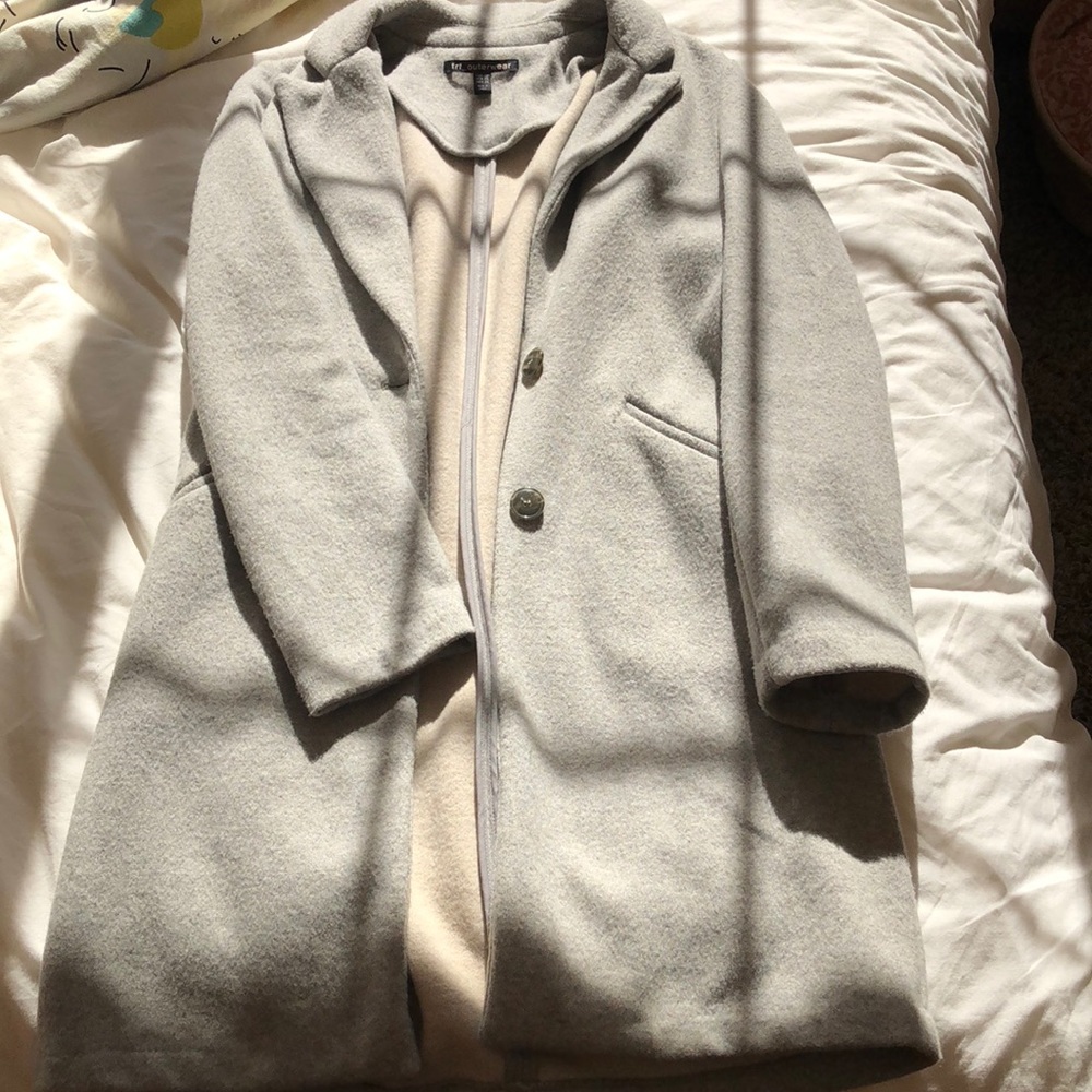 Long grey sweater jacket
